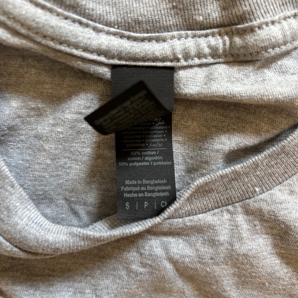 VTG 90's Style My Boyfriend is Out of Town Tee Grey Small - Picture 3 of 3